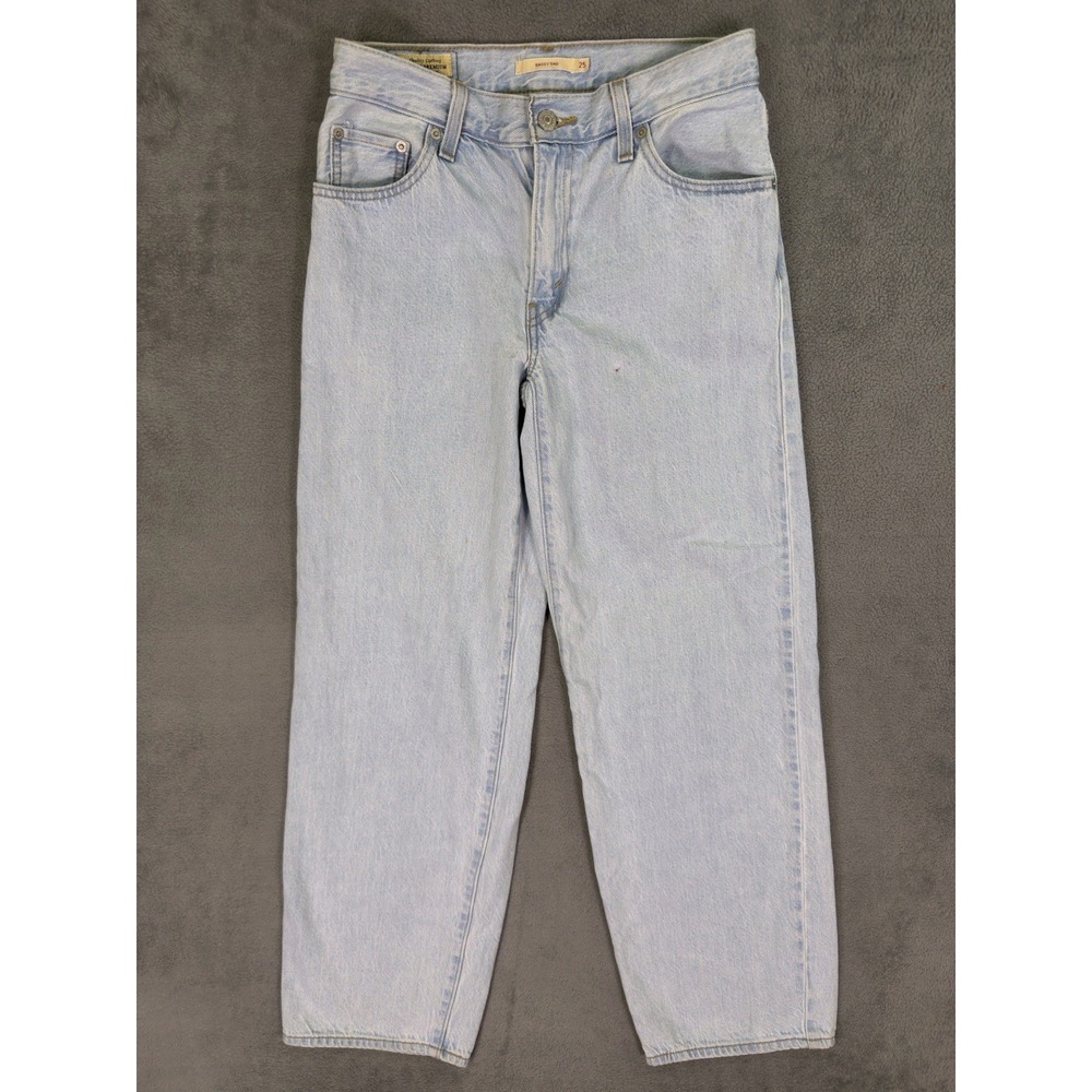 Levis Jeans Womens 25 Blue Baggy Dad Premium Light Wash Denim Retro Big E